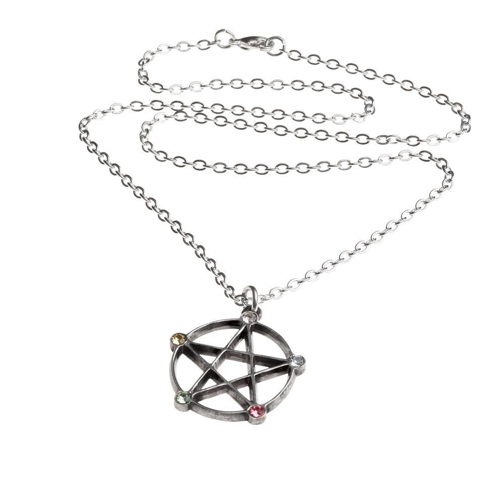 Wiccan Elemental Pentacle Pendant