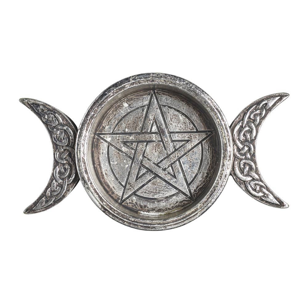 Triple Moon Trinket Dish / Candle Holder