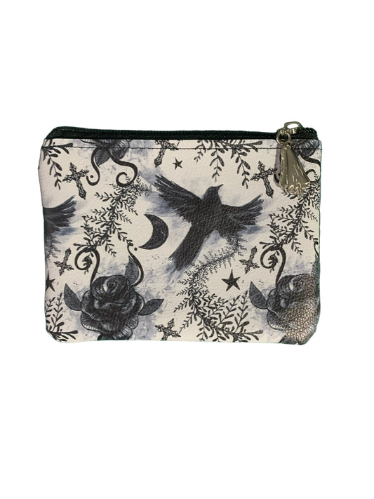 Handmade Faux Leather zip purse