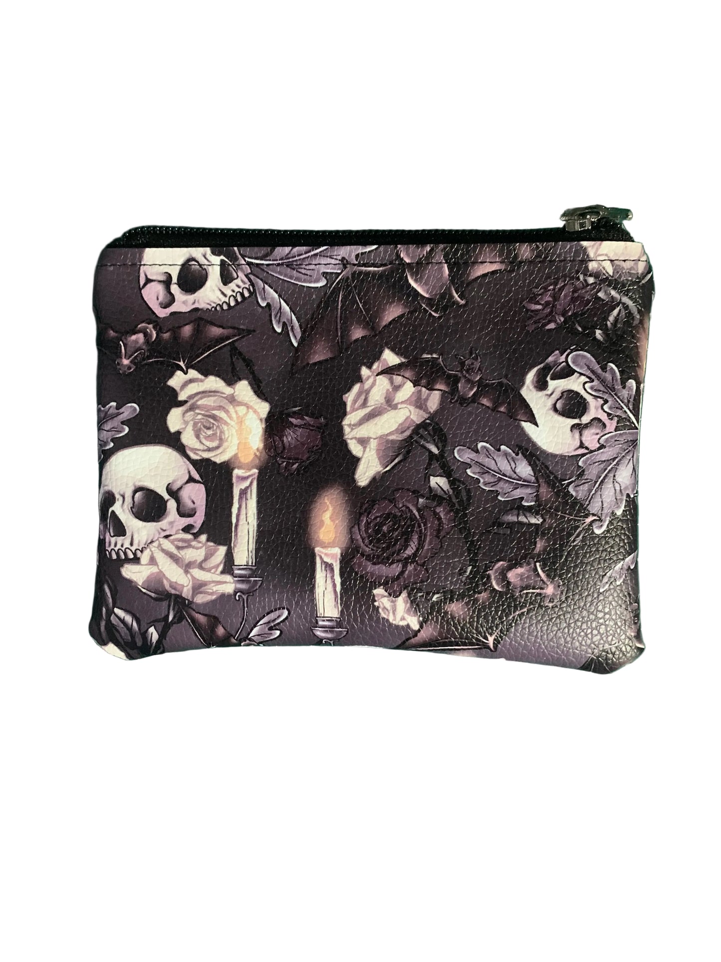 Handmade Faux Leather zip purse