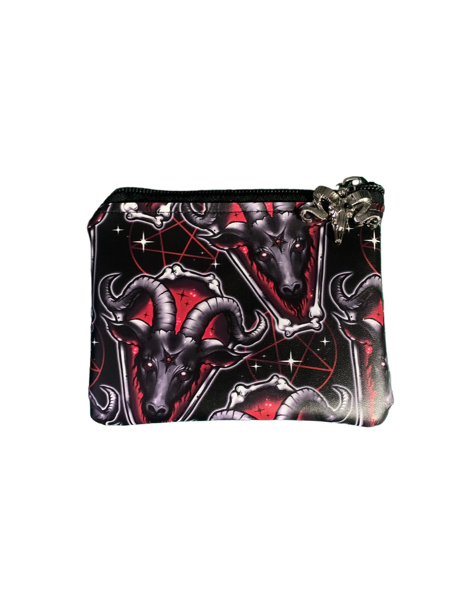 Handmade Faux Leather zip purse
