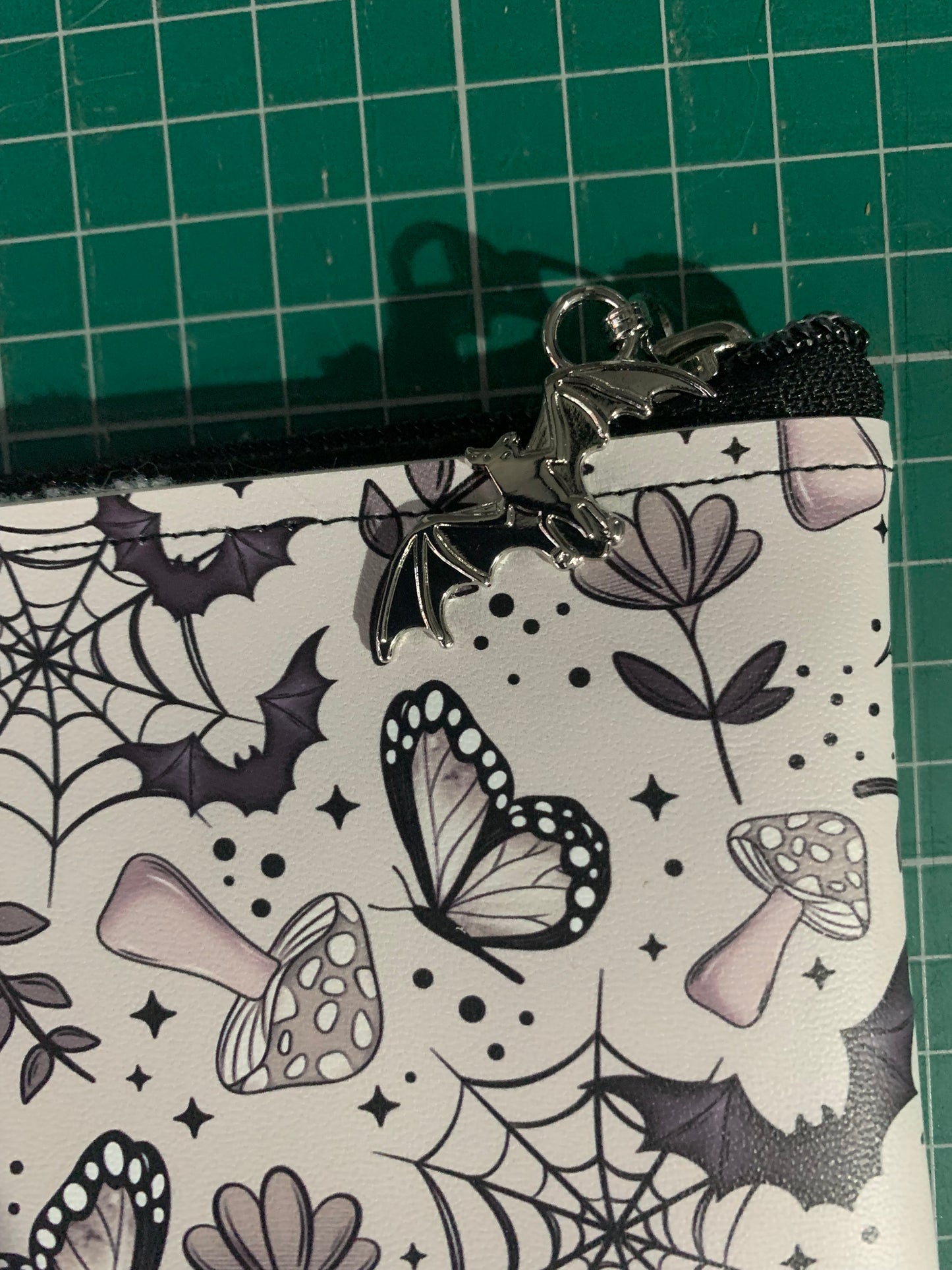 Handmade Faux Leather zip purse