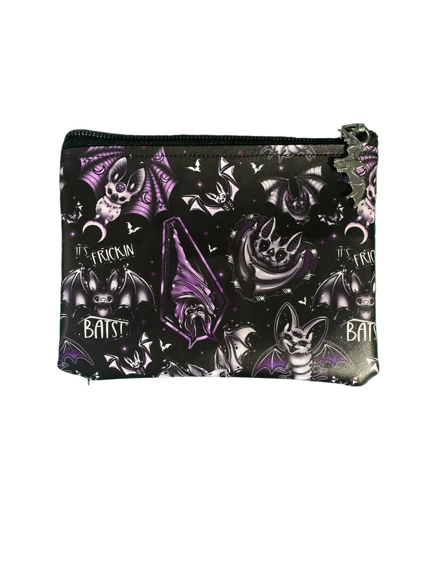 Handmade Faux Leather zip purse