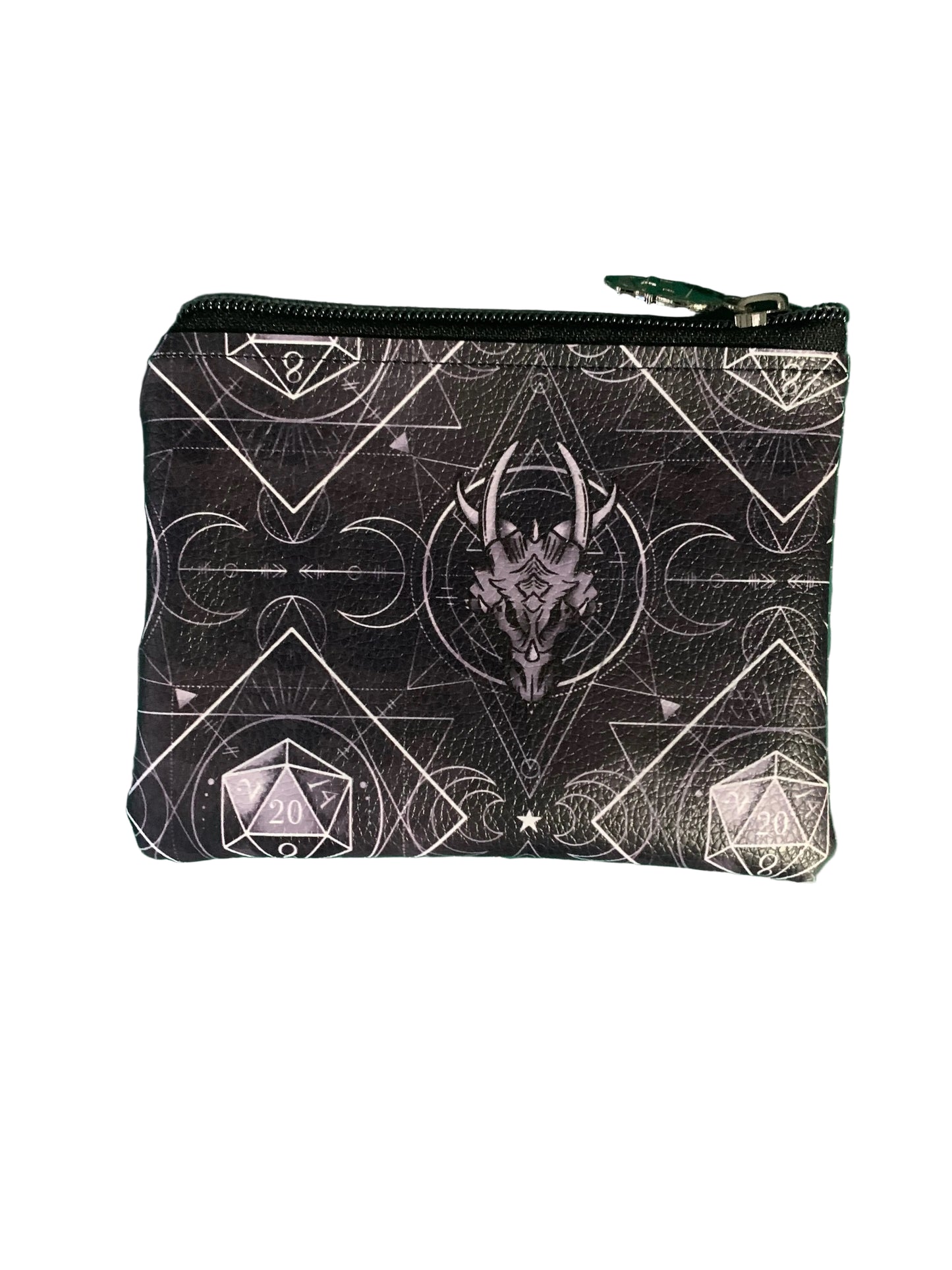 Handmade Faux Leather zip purse