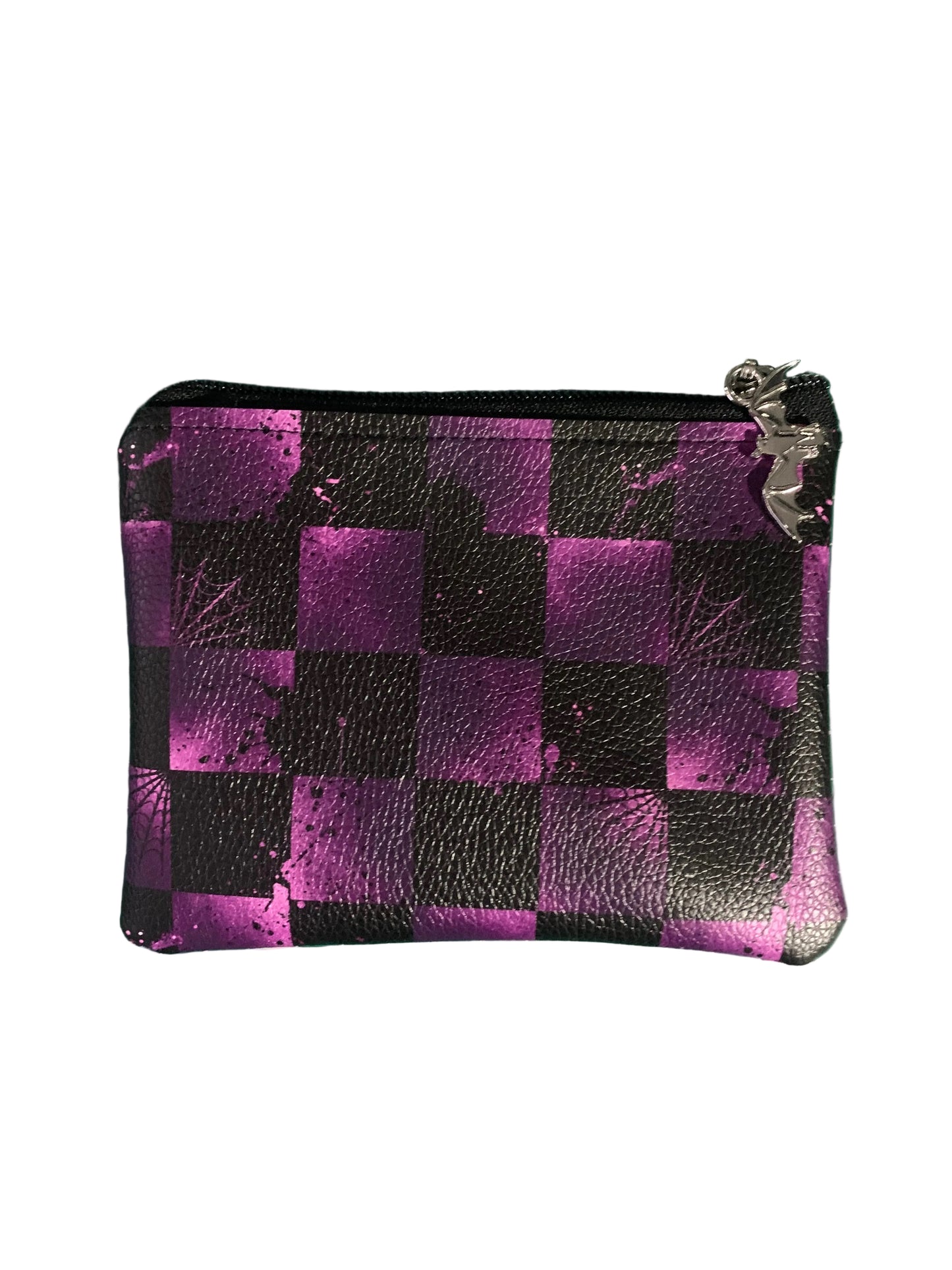 Handmade Faux Leather zip purse