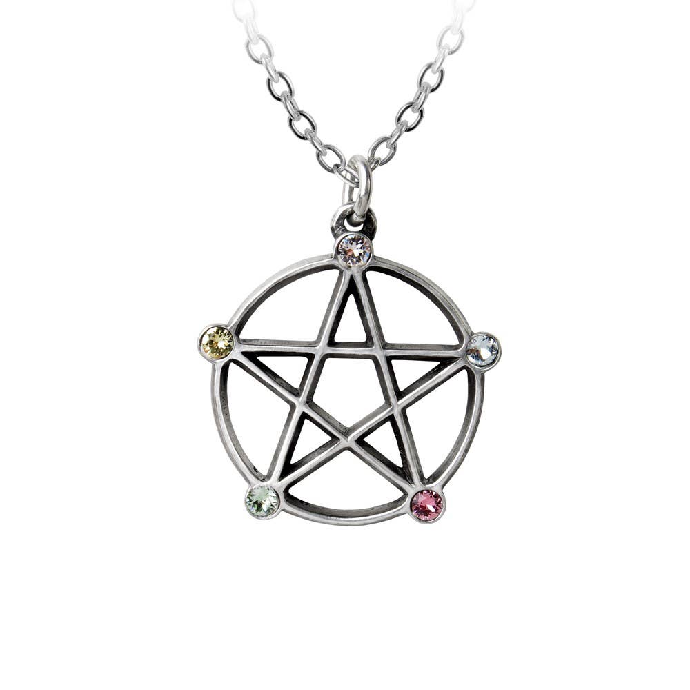 Wiccan Elemental Pentacle Pendant
