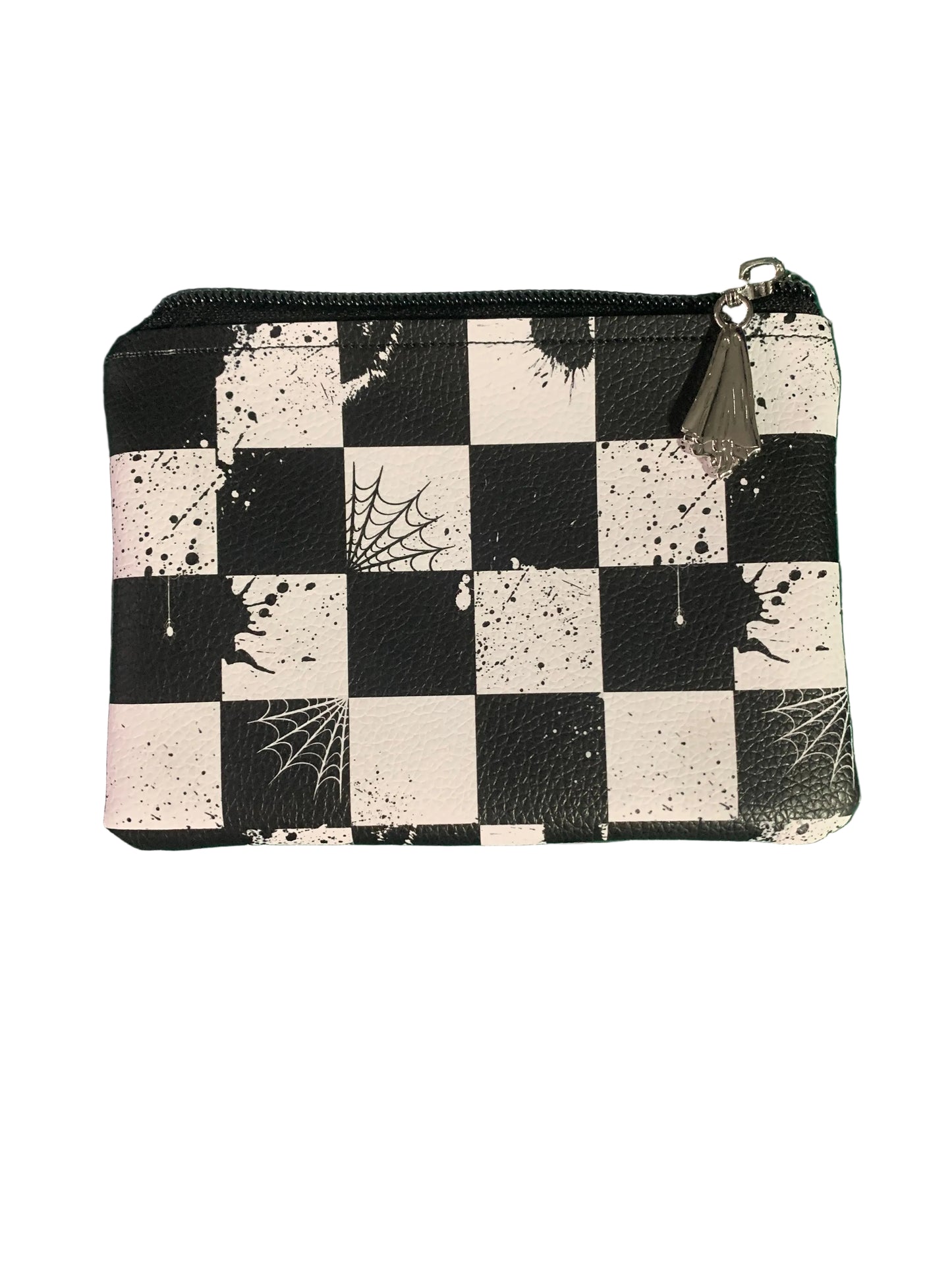 Handmade Faux Leather zip purse