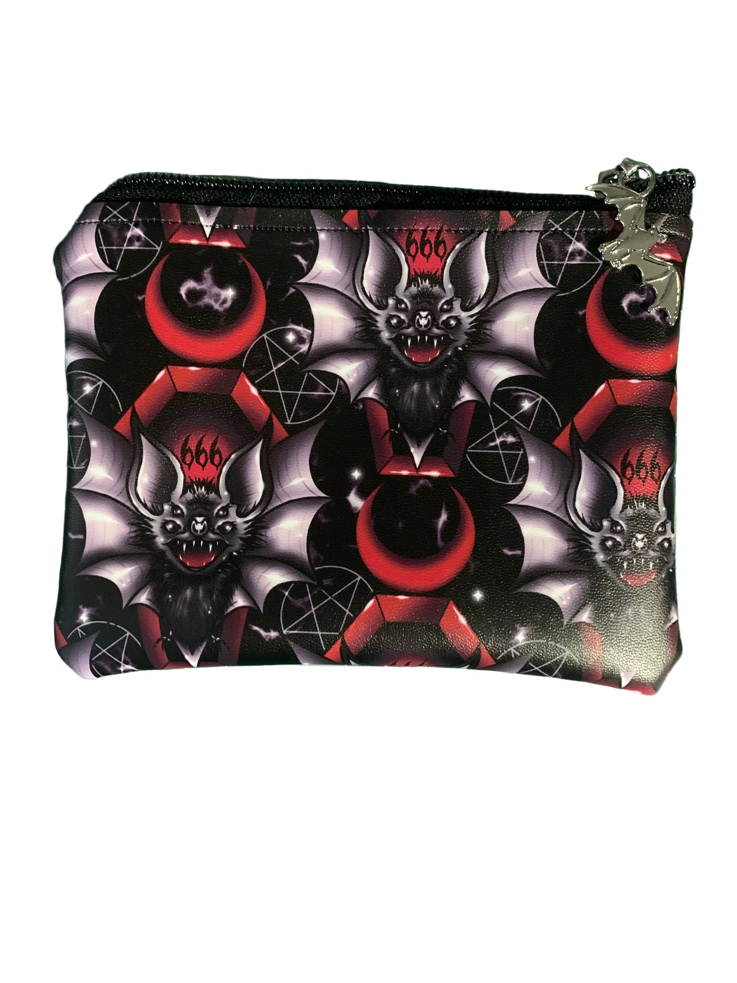 Handmade Faux Leather zip purse