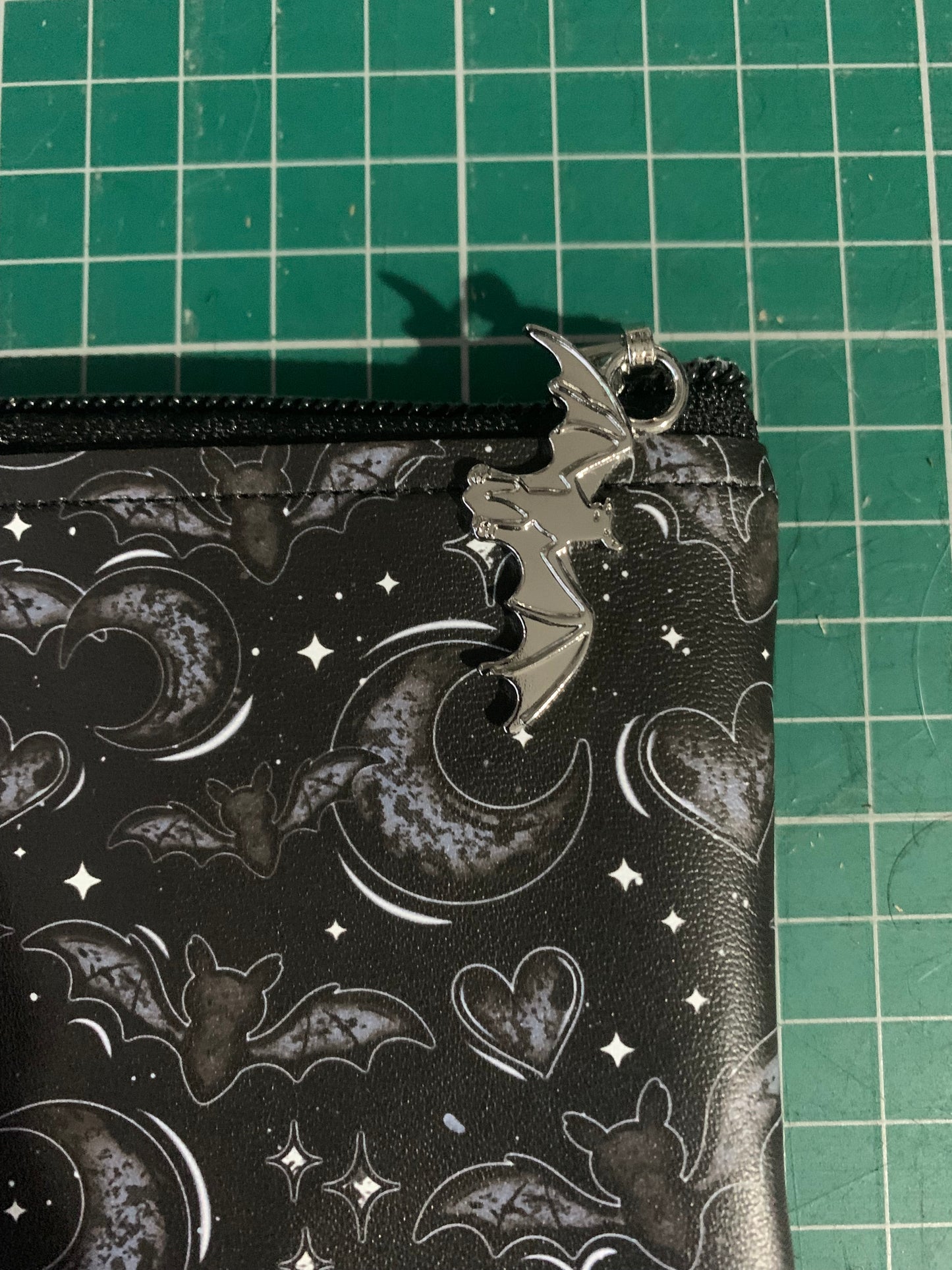 Handmade Faux Leather zip purse