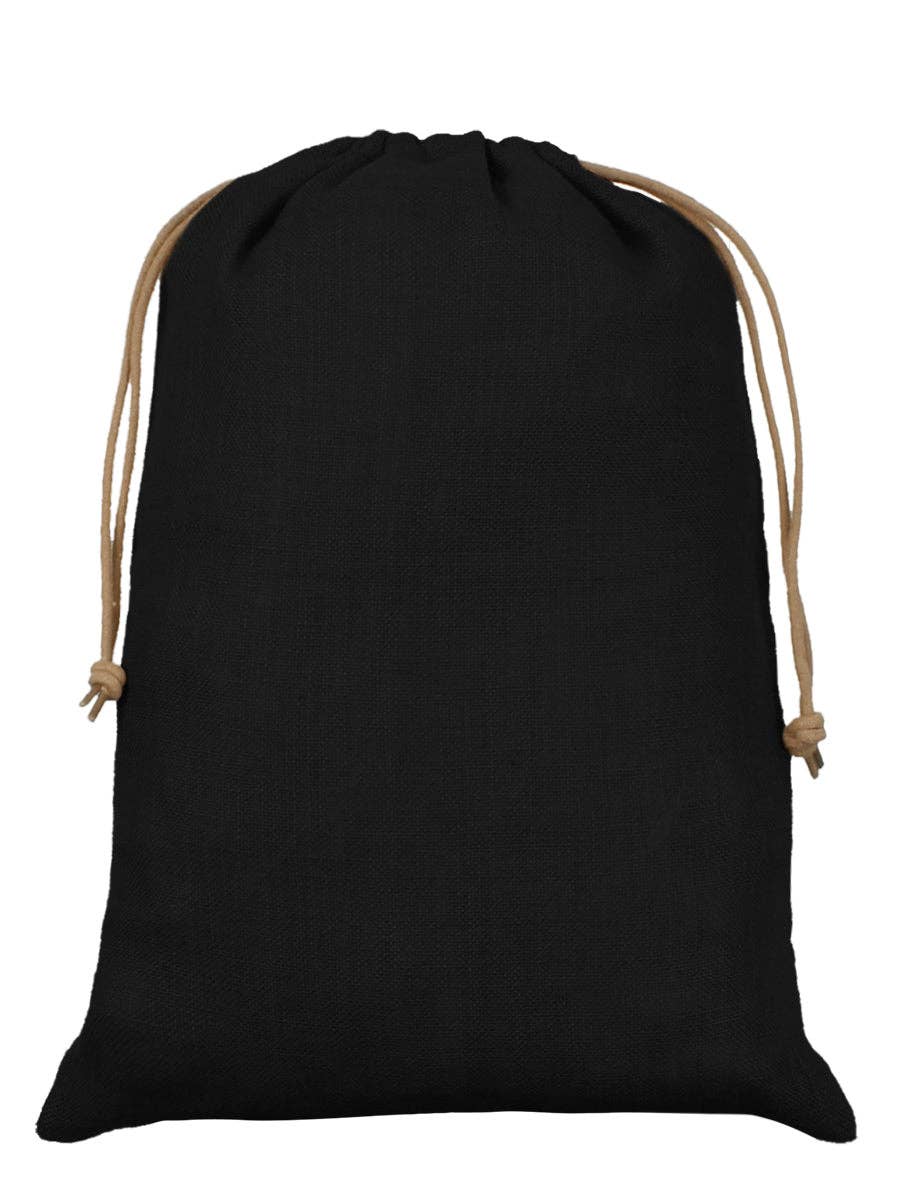 A Ghosts Seasons Creepings Black Hessian Santa Sack