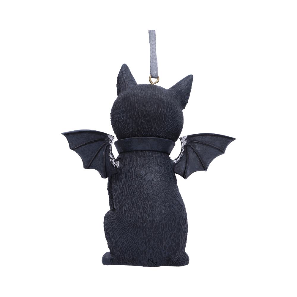 Malpuss Black Bat Cat Hanging Decorative Ornament 9.2cm