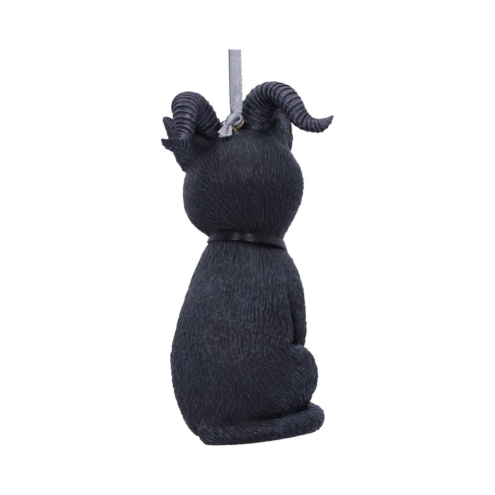 Pawzuph Black Horned Cat Hanging Decorative Ornament 10cm