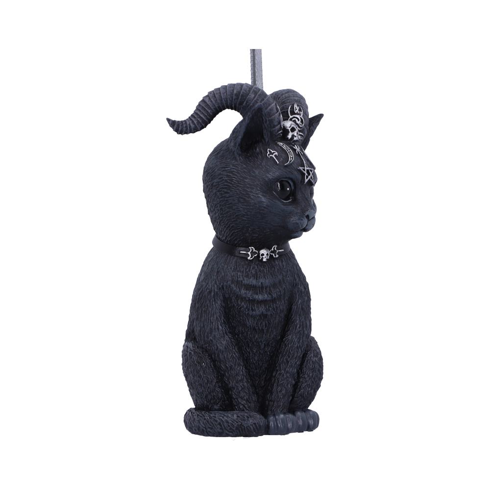 Pawzuph Black Horned Cat Hanging Decorative Ornament 10cm
