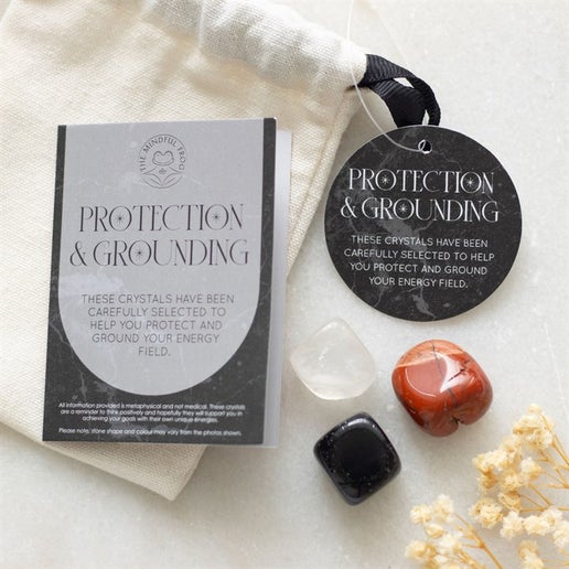 Protection and Grounding healing Crystal Set