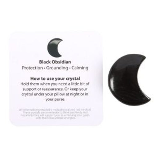 Black Obsidian Moon Cyrstal